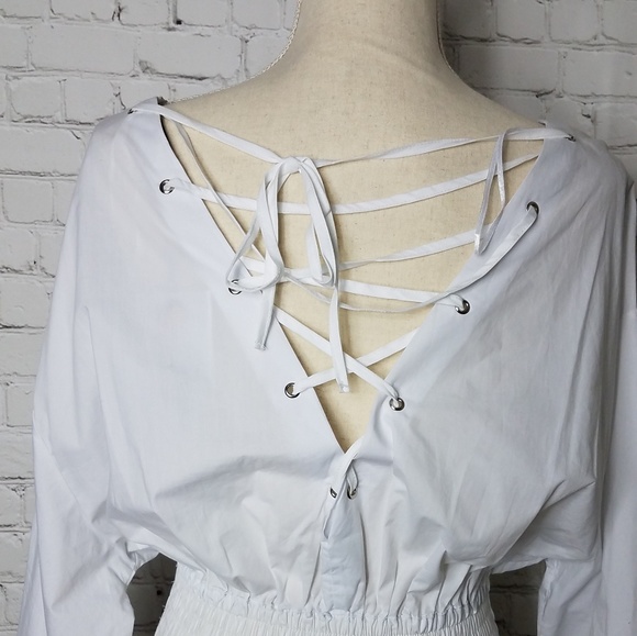 Few Moda New York Semi Cropped Blouse | White - Picture 6 of 8